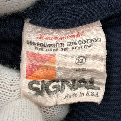 【現状渡し品】【メンズ】 SIGNAL シグナル × FLUID VISIONS フルイド・ヴィジョンズ 80S FISH PRINT L/S TEE フィッシュプリント 長袖Tシャツ トップス 146-260627-hn-04-fur サイズ：XL カラー：ネイビー 万代Net店