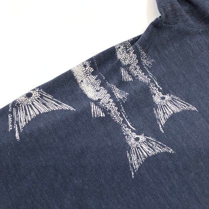 【現状渡し品】【メンズ】 SIGNAL シグナル × FLUID VISIONS フルイド・ヴィジョンズ 80S FISH PRINT L/S TEE フィッシュプリント 長袖Tシャツ トップス 146-260627-hn-04-fur サイズ：XL カラー：ネイビー 万代Net店