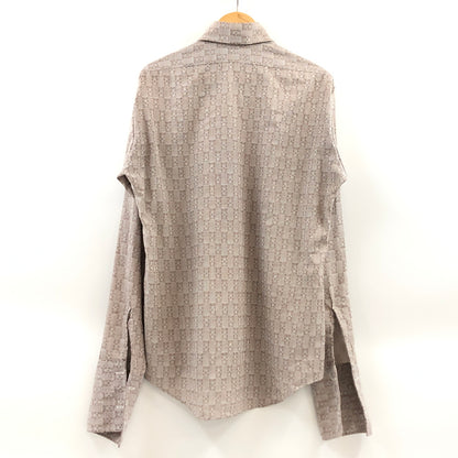 【中古品】【メンズ】 HAMPSHIRE HOUSE BY VAN HEUSEN ハンプシャー ハウス バイ ヴァン ヒューゼン L/S SHIRT 長袖シャツ カジュアルシャツ トップス 146-260627-hn-05-fur サイズ：不明 カラー：ベージュ系 万代Net店