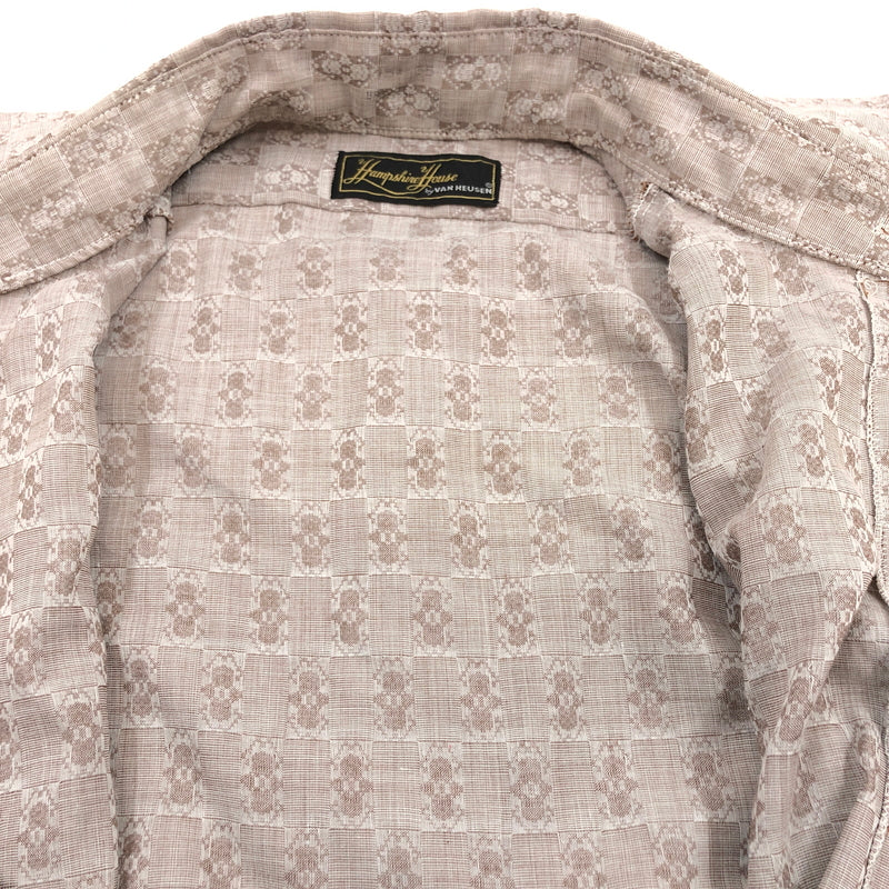 【中古品】【メンズ】 HAMPSHIRE HOUSE BY VAN HEUSEN ハンプシャー ハウス バイ ヴァン ヒューゼン L/S SHIRT 長袖シャツ カジュアルシャツ トップス 146-260627-hn-05-fur サイズ：不明 カラー：ベージュ系 万代Net店