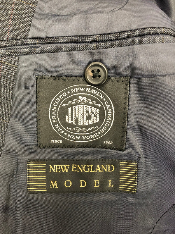 【中古品】【メンズ】 J.PRESS ジェイプレス New England Model Check Suit P11-SR-OV BA-4-0504 ニューイングランドモデル チェック スーツ セットアップ 145-260820-YS-08-hon カラー：グレー 万代Net店