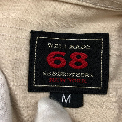 【中古品】【メンズ】 68&brothers シックスティエイトアンドブラザーズ 半袖シャツ カジュアルシャツ トップス 147-251029-hn-04-fur サイズ：M カラー：ベージュ系 万代Net店