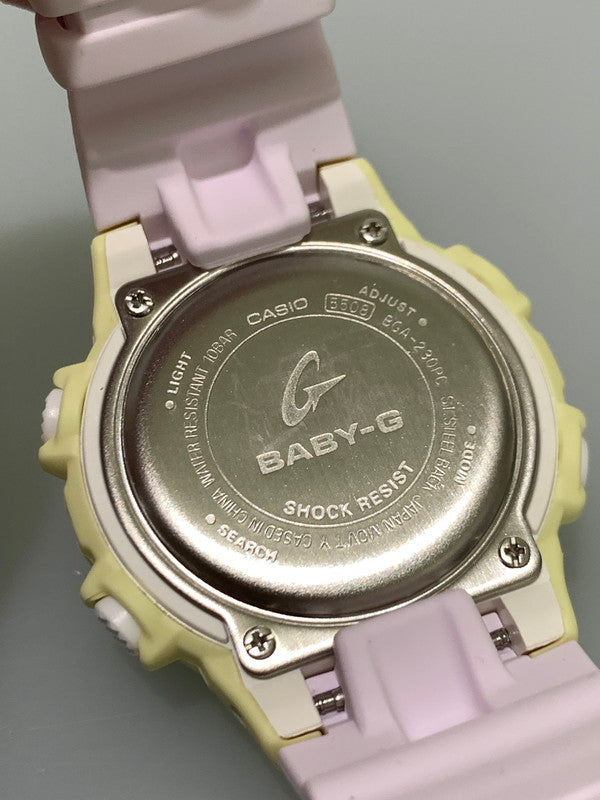 【中古美品】【レディース】 Baby-G ベイビージー BGA-230PC-9BDR アナデジ クォーツ腕時計 ウォッチ 196-241129-me-02-min カラー：ピンク 万代Net店