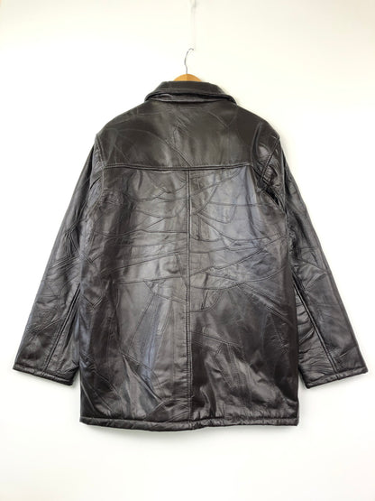 【中古品】【メンズ】 Unknown USED パッチワーク レザージャケット アウター 147-260820-YS-09-hon サイズ：LL カラー：ブラウン 万代Net店