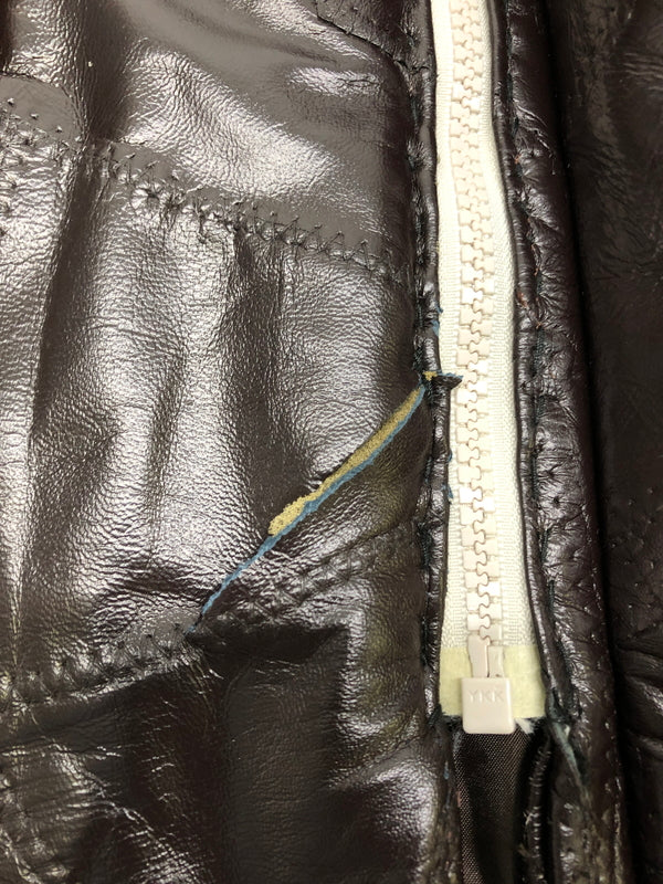 【中古品】【メンズ】 Unknown USED パッチワーク レザージャケット アウター 147-260820-YS-09-hon サイズ：LL カラー：ブラウン 万代Net店