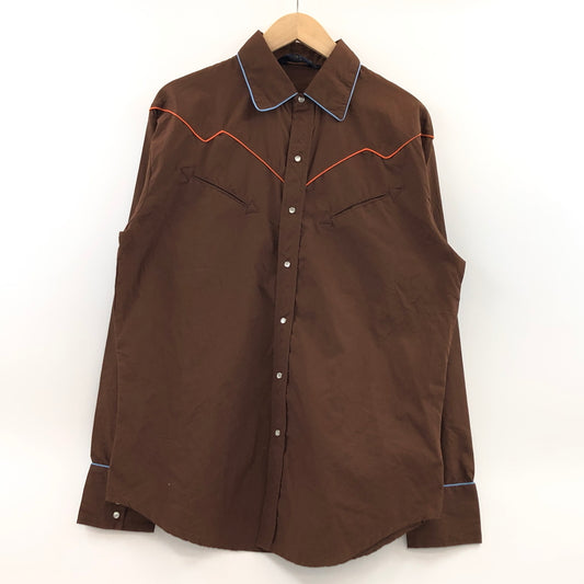 【中古品】【メンズ】 NETWORK Western Wear ネットワーク ウエスタンウェア 70S WESTERN L/S SHIRT ウエスタン 長袖シャツ カジュアルシャツ トップス 146-260627-hn-08-fur サイズ：L カラー：ブラウン 万代Net店