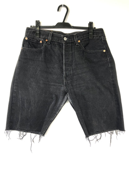 【中古品】【メンズ】 Levi's リーバイス 90’s 501 Cutoff Denim Shorts 6501-0660 501 90年代 カットオフ デニム ショーツ パンツ 156-260820-YS-10-hon サイズ：32 カラー：ブラック 万代Net店
