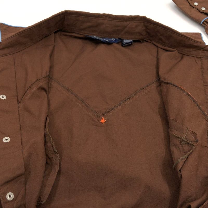 【中古品】【メンズ】 NETWORK Western Wear ネットワーク ウエスタンウェア 70S WESTERN L/S SHIRT ウエスタン 長袖シャツ カジュアルシャツ トップス 146-260627-hn-08-fur サイズ：L カラー：ブラウン 万代Net店