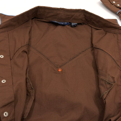 【中古品】【メンズ】 NETWORK Western Wear ネットワーク ウエスタンウェア 70S WESTERN L/S SHIRT ウエスタン 長袖シャツ カジュアルシャツ トップス 146-260627-hn-08-fur サイズ：L カラー：ブラウン 万代Net店