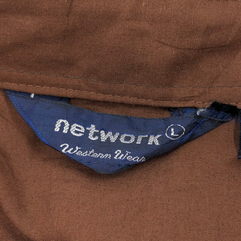 【中古品】【メンズ】 NETWORK Western Wear ネットワーク ウエスタンウェア 70S WESTERN L/S SHIRT ウエスタン 長袖シャツ カジュアルシャツ トップス 146-260627-hn-08-fur サイズ：L カラー：ブラウン 万代Net店