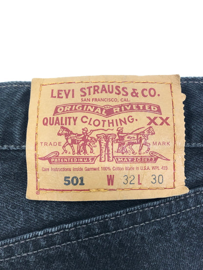 【中古品】【メンズ】 Levi's リーバイス 90’s 501 Cutoff Denim Shorts 6501-0660 501 90年代 カットオフ デニム ショーツ パンツ 156-260820-YS-10-hon サイズ：32 カラー：ブラック 万代Net店