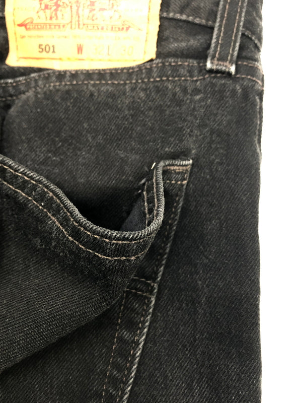 【中古品】【メンズ】 Levi's リーバイス 90’s 501 Cutoff Denim Shorts 6501-0660 501 90年代 カットオフ デニム ショーツ パンツ 156-260820-YS-10-hon サイズ：32 カラー：ブラック 万代Net店