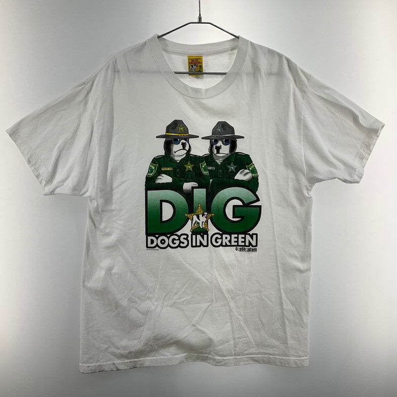 【中古品】【メンズ】 BIG DOGS プリント S/S TEE 147-260328-SS-06-iwa サイズ：L カラー：ホワイト 万代Net店