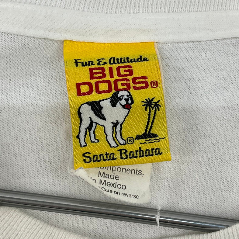 【中古品】【メンズ】 BIG DOGS プリント S/S TEE 147-260328-SS-06-iwa サイズ：L カラー：ホワイト 万代Net店