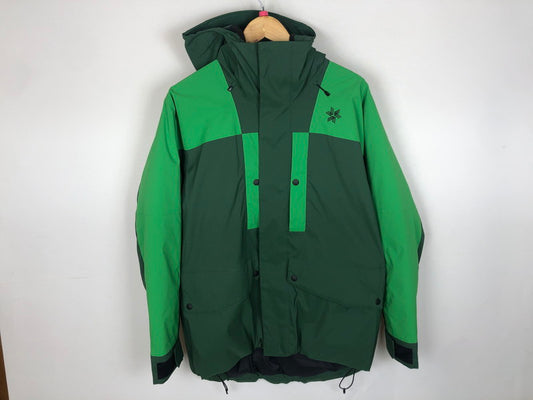 【中古品】【メンズ/レディース】 GOLDWIN 23-24モデル G13304 2 tone Color Work Pocket Jacket スノーボードジャケット 120-260826-ns-09-teih サイズ：M カラー：グリーン 万代Net店