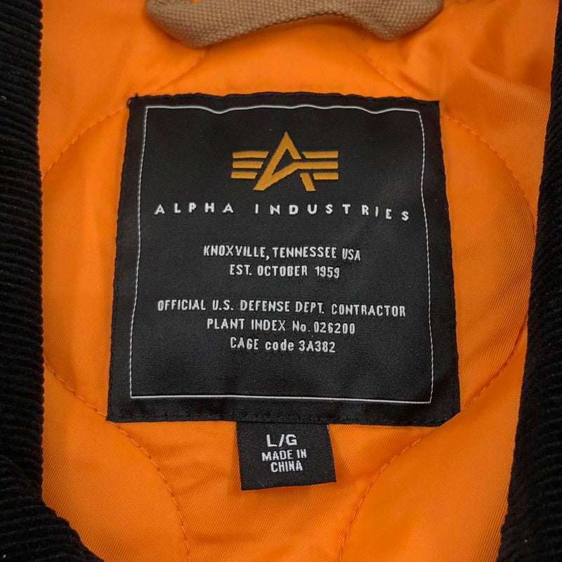 【中古品】【メンズ】 ALPHA INDUSTRIES アルファ インダストリーズ UNFRM DETROIT JACKET 7975252022 ユニフォームデトロイトジャケット ダック地 ミリタリー風 アウター 145-260404-hn-08-fur サイズ：L カラー：ベージュ系 万代Net店