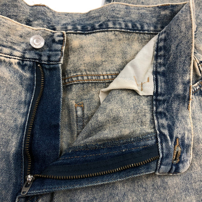 【中古品】【メンズ】 FREAK'S STORE フリークスストア MR HEARTS VINTAGE WASH WIDE STRAIGHT DENIM 1243280400001 デニムパンツ ボトムス 158-260627-hn-12-fur サイズ：L カラー：ブルー系 万代Net店