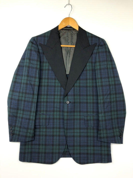 【中古品】【メンズ】 J.PRESS ジェイプレス Black Watch Tuxedo Jacket LM 007 ブラックウォッチ タキシードジャケット アウター 145-260820-YS-12-hon サイズ：180-100-85 カラー：ブラック×グリーン 万代Net店