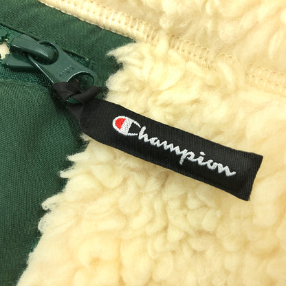 【中古品】【メンズ】 CHAMPION チャンピオン BOA JACKET C8-Q646 ボアジャケット フリース アウター 148-260916-hn-01-fur サイズ：L カラー：クリーム/グリーン 万代Net店