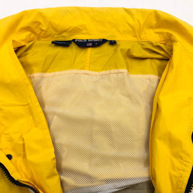 【ジャンク品】【メンズ】 POLO SPORTS ポロスポーツ ナイロンジャケット アウター 146-260405-hn-01-fur サイズ：L カラー：イエロー/ベージュ 万代Net店