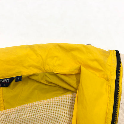 【ジャンク品】【メンズ】 POLO SPORTS ポロスポーツ ナイロンジャケット アウター 146-260405-hn-01-fur サイズ：L カラー：イエロー/ベージュ 万代Net店