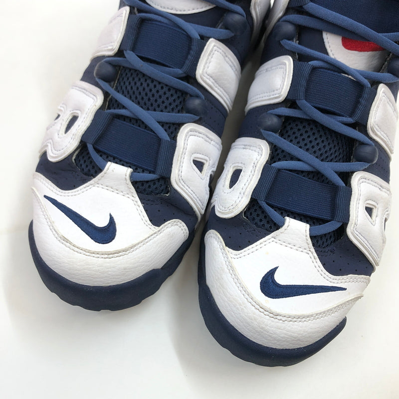 【中古品】【メンズ】 NIKE ナイキ AIR MORE UPTEMPO '96 "OLYMPIC"(2024) FQ8182-100 エアモアアップテンポ '96 オリンピック(2024) スニーカー シューズ 靴 160-260628-hn-01-fur サイズ：28.5cm US10.5 カラー：ホワイト/ミッドナイトネイビー 万代Net店