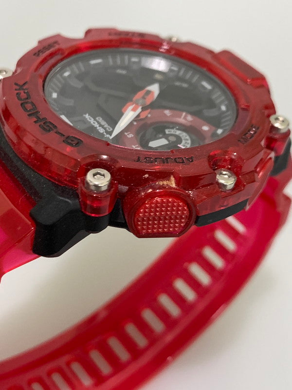 【中古品】【メンズ】 G-SHOCK ジーショック GA-2200SKL-4AJF SOUND WAVE SERIES アナデジ クォーツ腕時計 ウォッチ サウンドウェーブシリーズ カシオ CASIO 196-241129-me-08-min カラー：レッド 万代Net店