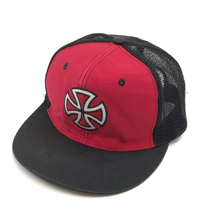 【中古品】【メンズ/レディース】 USED ユーズド IRON CROSS MESH CAP アイアンクロス メッシュキャップ 帽子 185-260628-hn-03-fur サイズ：F カラー：レッド/ブラック 万代Net店