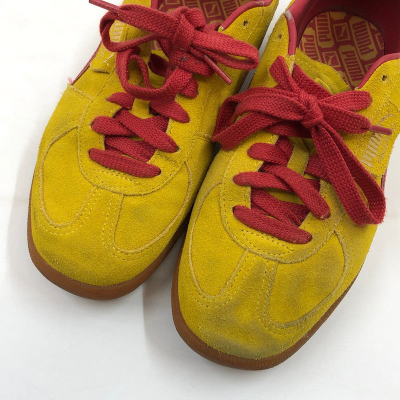 【ジャンク品】【メンズ】 PUMA プーマ PALERMO 396463-01 パレルモ スニーカー シューズ 靴 163-260405-hn-02-fur サイズ：27.5cm US 9.5 カラー：ペレイエロー/クラブレッド 万代Net店