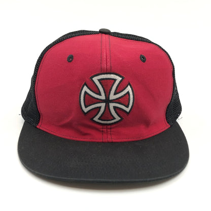 【中古品】【メンズ/レディース】 USED ユーズド IRON CROSS MESH CAP アイアンクロス メッシュキャップ 帽子 185-260628-hn-03-fur サイズ：F カラー：レッド/ブラック 万代Net店
