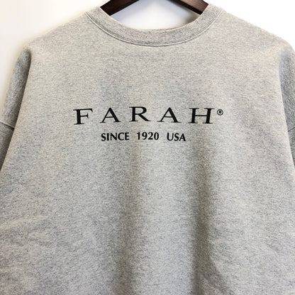 【中古品】【メンズ】 FARAH ファーラー  Logo Printed sweatshirts 142-240812-yk-6-tom サイズ：XL カラー：グレー 万代Net店