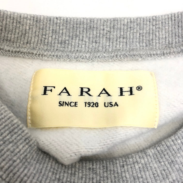 【中古品】【メンズ】 FARAH ファーラー  Logo Printed sweatshirts 142-240812-yk-6-tom サイズ：XL カラー：グレー 万代Net店