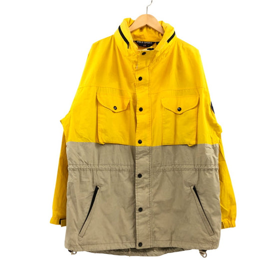 【ジャンク品】【メンズ】 POLO SPORTS ポロスポーツ ナイロンジャケット アウター 146-260405-hn-01-fur サイズ：L カラー：イエロー/ベージュ 万代Net店