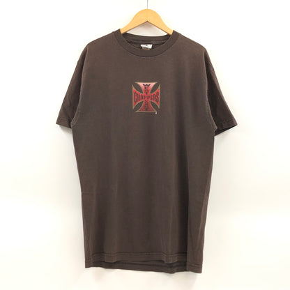 【現状渡し品】【メンズ】 JESSE WHO ジェシーフー 00S WEST COAST CHOPPERS PRINT S/S TEE ウエストコーストチョッパーズ プリント 半袖シャツ トップス 146-260628-hn-06-fur サイズ：L カラー：ブラウン 万代Net店