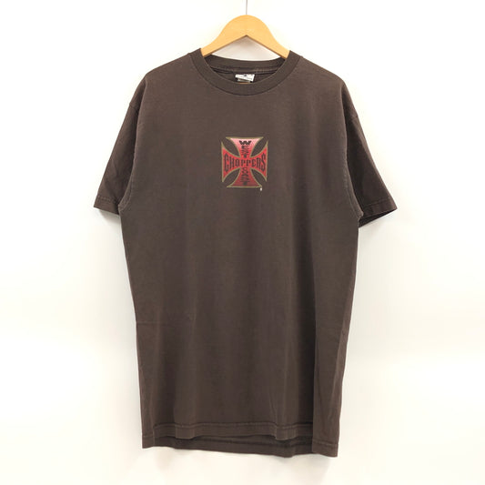 【現状渡し品】【メンズ】 JESSE WHO ジェシーフー 00S WEST COAST CHOPPERS PRINT S/S TEE ウエストコーストチョッパーズ プリント 半袖シャツ トップス 146-260628-hn-06-fur サイズ：L カラー：ブラウン 万代Net店