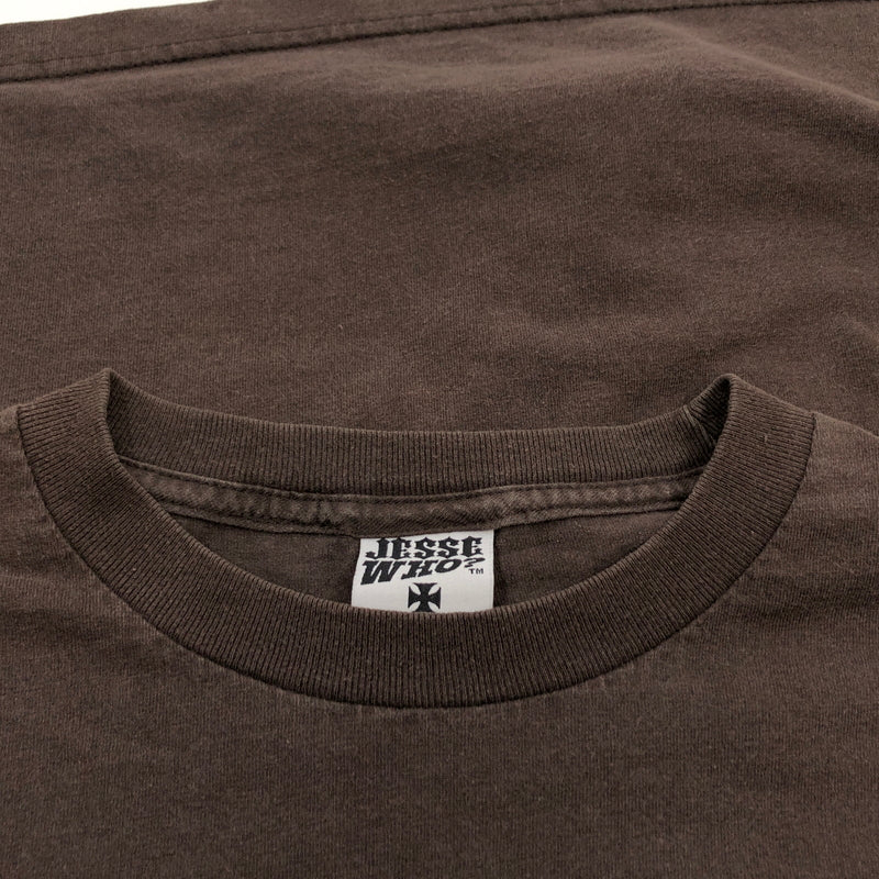 【現状渡し品】【メンズ】 JESSE WHO ジェシーフー 00S WEST COAST CHOPPERS PRINT S/S TEE ウエストコーストチョッパーズ プリント 半袖シャツ トップス 146-260628-hn-06-fur サイズ：L カラー：ブラウン 万代Net店