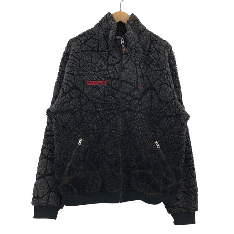 【中古品】【メンズ】 Supreme シュプリーム × Spyder スパイダー 22AW SPYDER WEB POLAR FLEECE JACKET 229632NA スパイダーウェブ ポーラーフリース ジャケット アウター 149-260405-hn-04-fur サイズ：L カラー：グレー/ブラック 万代Net店