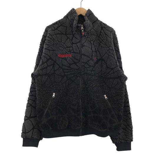 【中古品】【メンズ】 Supreme シュプリーム × Spyder スパイダー 22AW SPYDER WEB POLAR FLEECE JACKET 229632NA スパイダーウェブ ポーラーフリース ジャケット アウター 149-260405-hn-04-fur サイズ：L カラー：グレー/ブラック 万代Net店