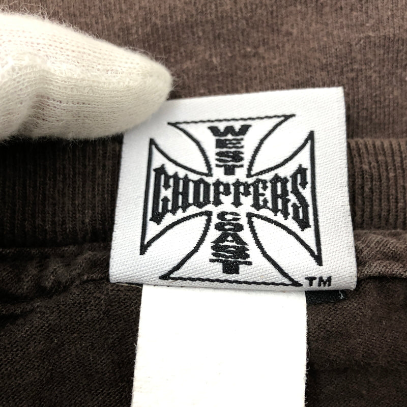 【現状渡し品】【メンズ】 JESSE WHO ジェシーフー 00S WEST COAST CHOPPERS PRINT S/S TEE ウエストコーストチョッパーズ プリント 半袖シャツ トップス 146-260628-hn-06-fur サイズ：L カラー：ブラウン 万代Net店