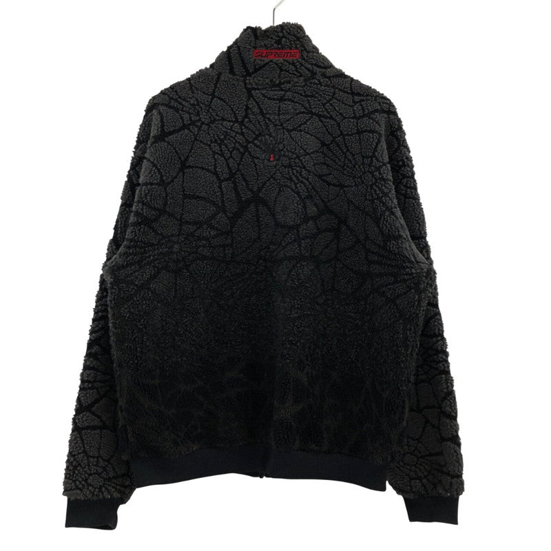 【中古品】【メンズ】 Supreme シュプリーム × Spyder スパイダー 22AW SPYDER WEB POLAR FLEECE JACKET 229632NA スパイダーウェブ ポーラーフリース ジャケット アウター 149-260405-hn-04-fur サイズ：L カラー：グレー/ブラック 万代Net店