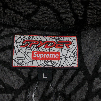 【中古品】【メンズ】 Supreme シュプリーム × Spyder スパイダー 22AW SPYDER WEB POLAR FLEECE JACKET 229632NA スパイダーウェブ ポーラーフリース ジャケット アウター 149-260405-hn-04-fur サイズ：L カラー：グレー/ブラック 万代Net店