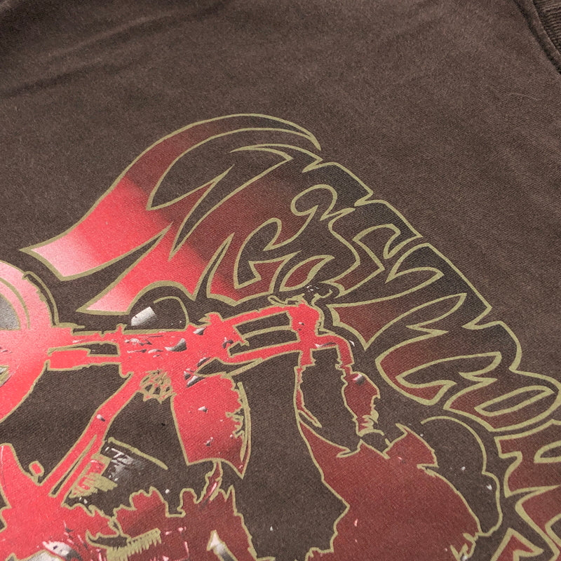 【現状渡し品】【メンズ】 JESSE WHO ジェシーフー 00S WEST COAST CHOPPERS PRINT S/S TEE ウエストコーストチョッパーズ プリント 半袖シャツ トップス 146-260628-hn-06-fur サイズ：L カラー：ブラウン 万代Net店