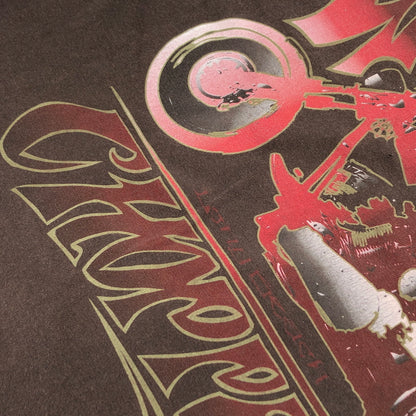 【現状渡し品】【メンズ】 JESSE WHO ジェシーフー 00S WEST COAST CHOPPERS PRINT S/S TEE ウエストコーストチョッパーズ プリント 半袖シャツ トップス 146-260628-hn-06-fur サイズ：L カラー：ブラウン 万代Net店