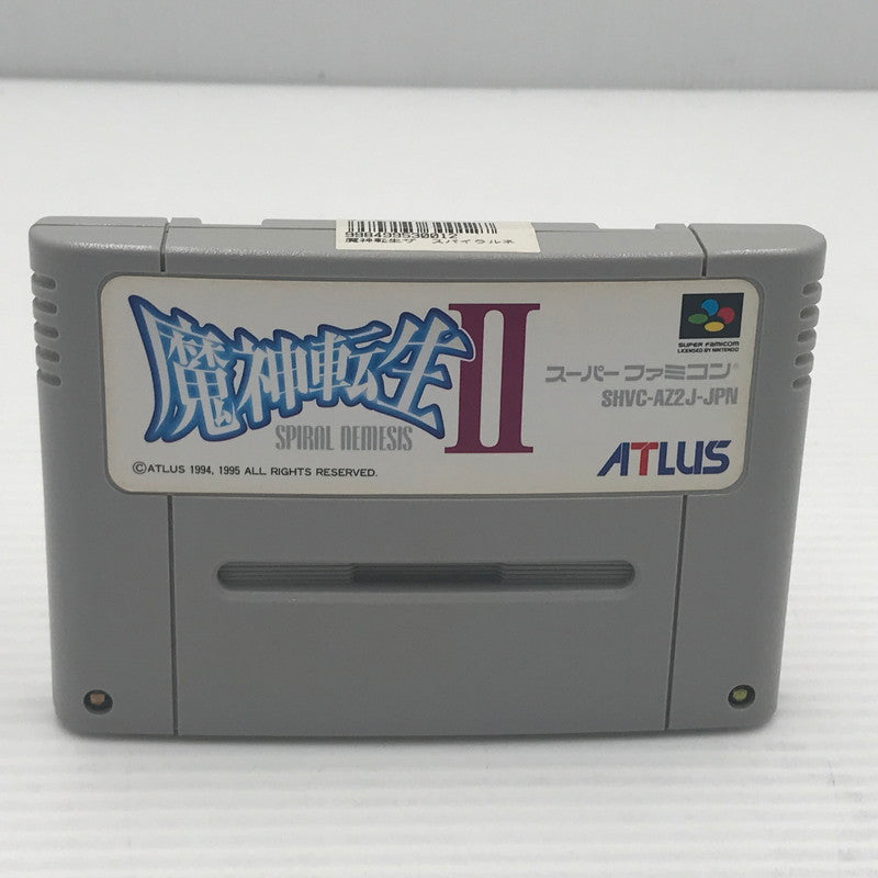【現状渡し品】 スーパーファミコン ソフト 魔神転生 II SFC 本体のみ 動作確認済み ヤケ・他店のバーコードシールの貼付あり 023-260917-ti-15-tagh 万代Net店