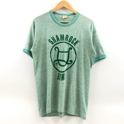 【ジャンク品】【メンズ】 RUSSEL ラッセル "SHAMROCK BAND" S/S TEE 金タグ初期 半袖Tシャツ トップス 146-260628-hn-07-fur サイズ：L カラー：グリーン系 万代Net店