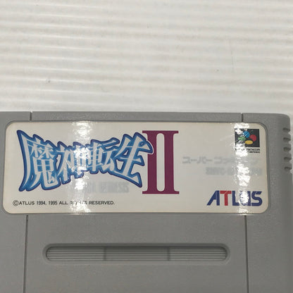 【現状渡し品】 スーパーファミコン ソフト 魔神転生 II SFC 本体のみ 動作確認済み ヤケ・他店のバーコードシールの貼付あり 023-260917-ti-15-tagh 万代Net店