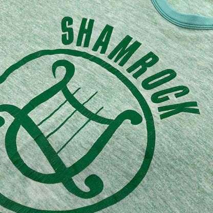 【ジャンク品】【メンズ】 RUSSEL ラッセル "SHAMROCK BAND" S/S TEE 金タグ初期 半袖Tシャツ トップス 146-260628-hn-07-fur サイズ：L カラー：グリーン系 万代Net店