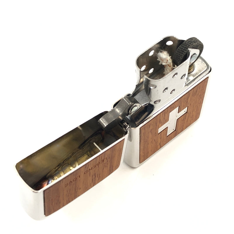 【中古品】【メンズ/レディース】 ZIPPO ジッポ OIL LIGHTER 木張り オイルライター 小物 206-260917-hn-03-fur カラー：ブラウン/シルバー 万代Net店