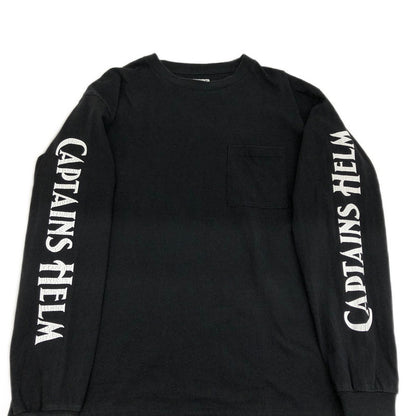 【ジャンク品】【メンズ】 CAPTAINS HELM キャプテンズヘルム L/S TEE ロングスリーブ 長袖Tシャツ トップス 142-250721-hn-03-fur サイズ：L カラー：ブラック/ホワイト 万代Net店