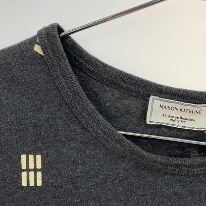 【中古品】【メンズ】 MAISON KITSUNE メゾンキツネ S/SプリントTee 141-260329-SS-07-iwa サイズ：L カラー：グレー 万代Net店